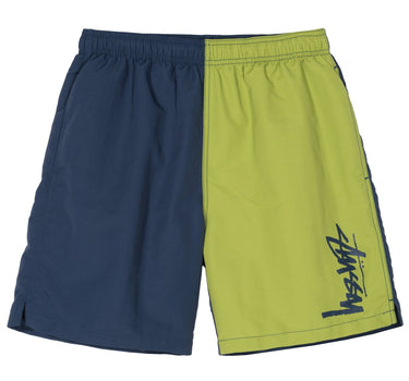 STUSSY PANEL WATER SHORT 113121 NAVY GREEN COSTUME UOMO