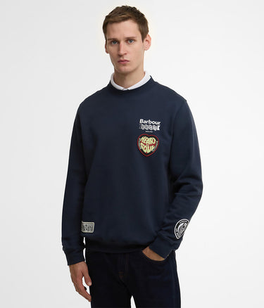 BARBOUR X BARACUTA NORTHERN CREW NECK BRFEL0054 NAVY