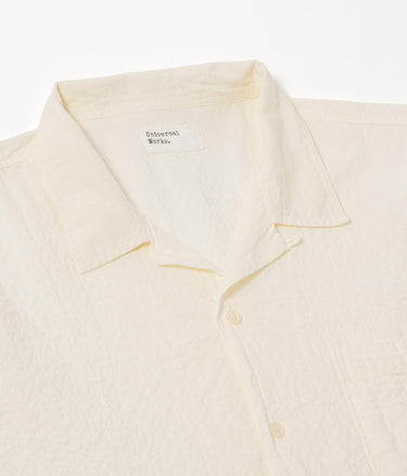 UNIVERSAL WORKS ROAD SHIRT 34559 ARTEN SEERSUCKER ECRU