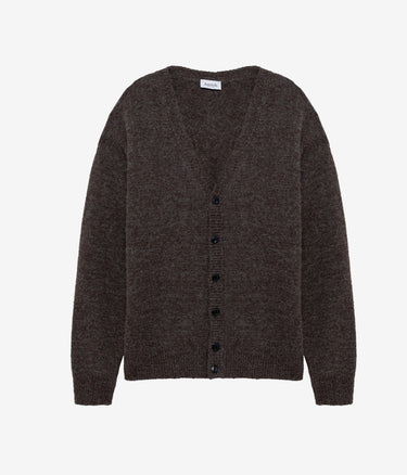 AMISH SUPPLIES CARDIGAN OVER ALPACA MELANGE MUD