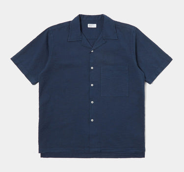 UNIVERSAL WORKS CAMP II SHIRT ONDA COTTON NAVY