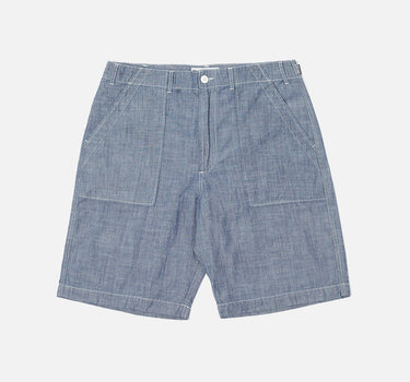 Universal Works Chambray Fatigue Short Indigo