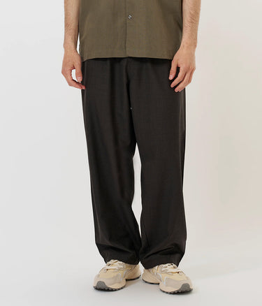 UNIVERSAL WORKS DUTCH PANT P34028 TROPICAL SUIT BROWN MARL