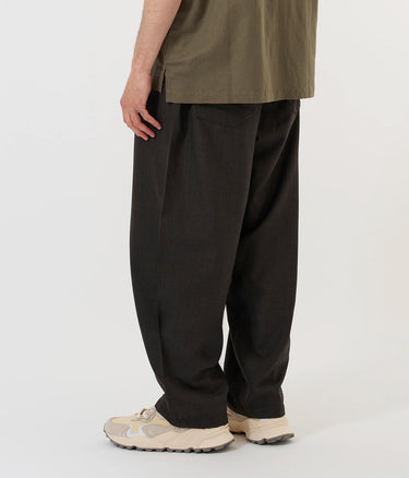 UNIVERSAL WORKS DUTCH PANT P34028 TROPICAL SUIT BROWN MARL