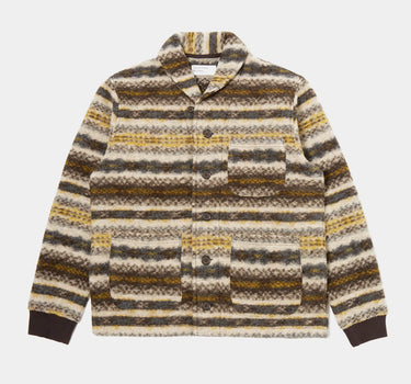 UNIVERSAL WORKS NEW YORK CARDIGAN MERINO MIX FAIRISLE