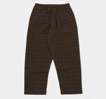 UNIVERSAL WORKS OXFORD PANT ALBUQUERQUE CHECK 31156 BLACK OLIVE