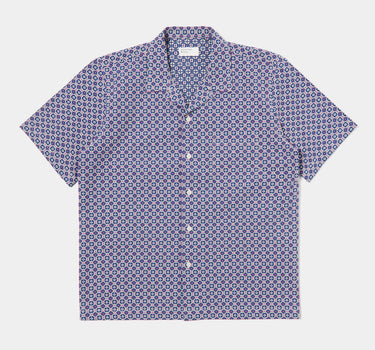 UNIVERSAL WORKS ROAD SHIRT JACQUARD NAVY