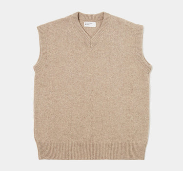 UNIVERSAL WORKS SWEATER VEST ECO WOOL OATMEAL