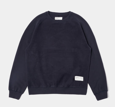 UNIVERSAL WORKS SWEATSHIRT BRUSH BACK  31184 NAVY