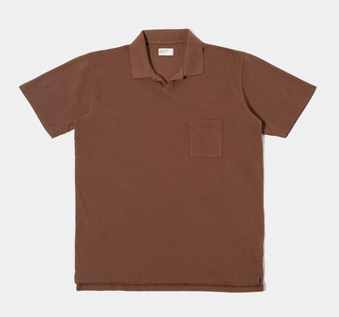 UNIVERSAL WORKS VACATION POLO PIQUET BROWN