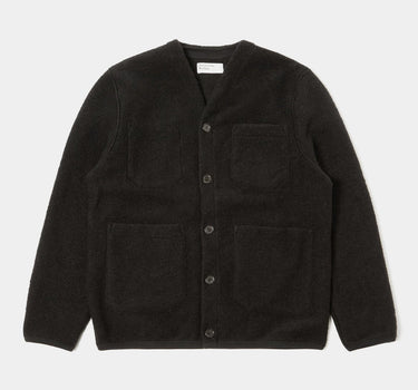 Universal Works Wool Fleece Cardigan 31405 Black