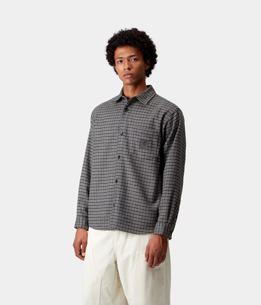 CARHARTT WIP LOWIS SHIRT I035328 HOUNDSTOOTH GRAY HEATHER