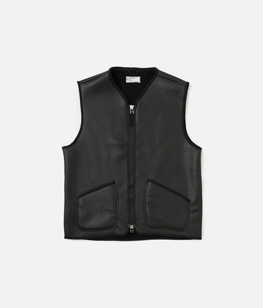 UNIVERSAL WORKS MILITARY LINER JACKET 33726 NOT SHEARLING BLACK