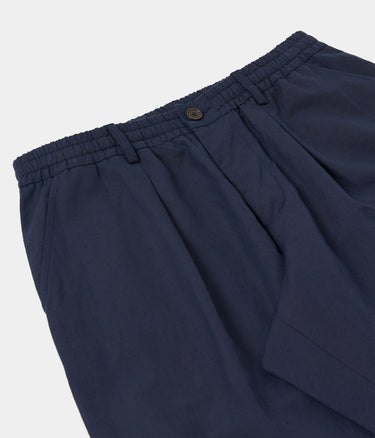 UNIVERSAL WORKS OXFORD PANT LINEN SLUB WEAVE P34027 NAVY