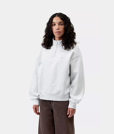 CARHARTT WIP WOMENS CASEY HIGH NECK SWEATSHIRT I037148 ASH HEATHER