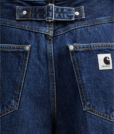 CARHARTT WIP WOMENS BELMONT SHORT I036598 BLUE RINSED