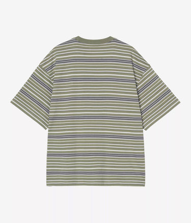 CARHARTT WIP ZANE T-SHIRT I036186 ZANE STRIPE DOLLAR GREEN