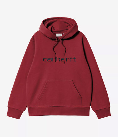 CARHARTT WIP HOODED CARHARTT SWEATSHIRT I030547 SCARLET GRAPHITE