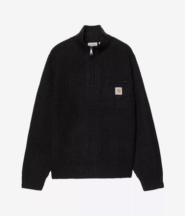 CARHARTT WIP DETROIT HALF ZIP SWEATER I035398 BLACK