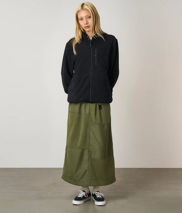 GRAMICCI WOMENS THERMAL FLEECE PATCHWORK SKIRT G5FW-SK008 OLIVE