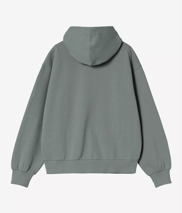 CARHARTT WIP WOMENS HOODED CASEY  SWEATSHIRT I032644 VELVET GREEN