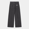 CARHARTT WIP WOMENS JANE PANT I030497 BLACK HEAVY STONE WASHED - Shoelosophy