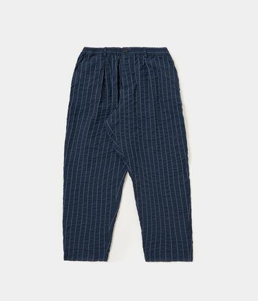 UNIVERSAL WORKS OXFORD PANT CHESTER PINSTRIPE P34087 NAVY