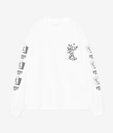 CARHARTT WIP 여성 카드 놀이 티셔츠 I036917 흰색 긴팔 - Shoelosophy