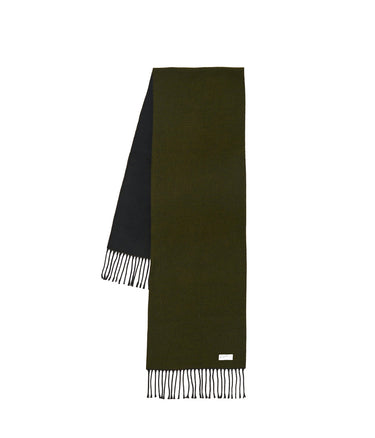 UNIVERSAL WORKS DOUBLE SIDED SCARF 33640 GREEN BLACK