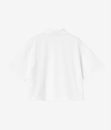 CARHARTT WIP WOMENS SCRIPT POLO TS I034553 WHITE