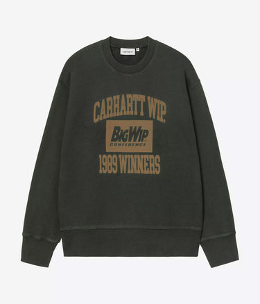 CARHARTT WIP 1989 WINNERS SWEATSHIRT I037278 RAVEN HEAVY STONE WASH
