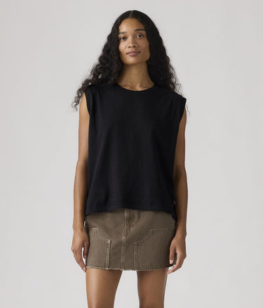 LEVI'S WOMAN BOXY TANK A8794-0020 ANTHRACITE NIGHT CANOTTA DONNA - Shoelosophy