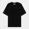 AMISH SUPPLIES T-SHIRT POCKET RAW EDGE JERSEY MICRO LOGO WASHED BLACK DYED - Shoelosophy