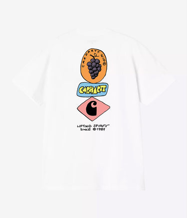 CARHARTT WIP STACKED GRAPES T-SHIRT I036902 WHITE