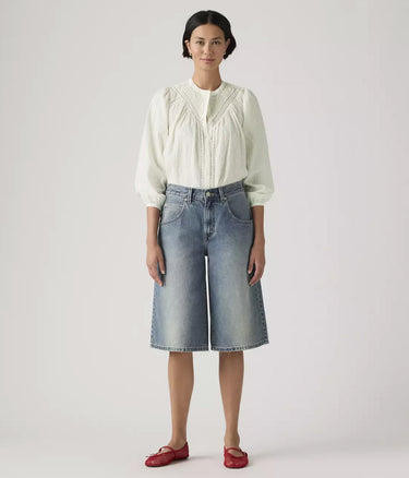 LEVI'S WOMENS SUPER BAGGY BARREL JORTS 005DT-0002 HAZY TIMES