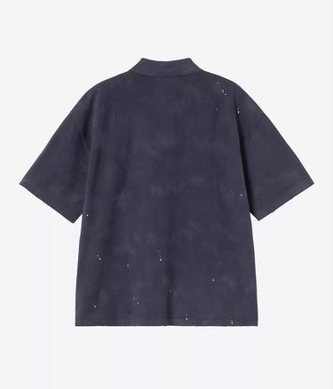 CARHARTT WIP PAINTER POLO I036856 DARK NAVY DESTROY WASH SPLATTER