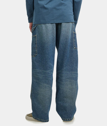 CARHARTT WIP DOUBLE KNEE PANT I036273 BLUE GRIND WASH