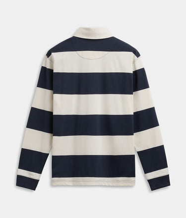 SEBAGO CAMPBELL LS POLO WHITE NATURAL BLUE