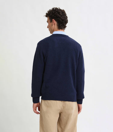 BARACUTA SHETLAND CREWNECK BRMAG0200 NAVY MAGLIONE UOMO