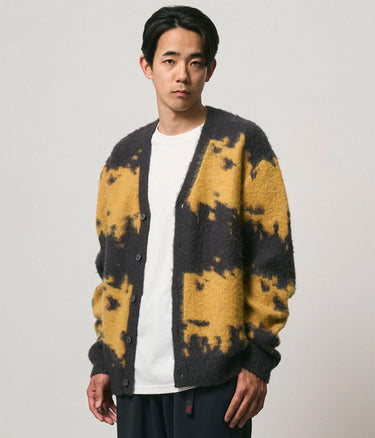 GRAMICCI MOHAIR SPLATTER CARDIGAN G6FM-J038 SAFRON