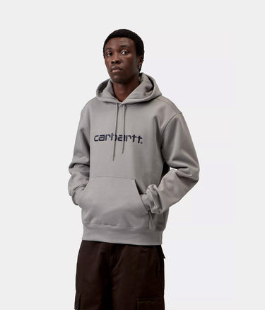 CARHARTT WIP CARHARTT HOODED SWEATSHIRT I030547 SHADY GREY DARK NAVY
