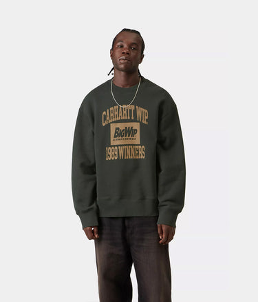 CARHARTT WIP 1989 WINNERS SWEATSHIRT I037278 RAVEN HEAVY STONE WASH