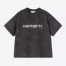 CARHARTT WIP WOMENS PAINTER T-SHIRT I036848 BLACK DESTROY WASH - Shoelosophy