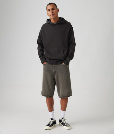 LEVI'S 478 BAGGY SHORTS 001JM-0000 BLACK STONE WASHED JORTS UOMO