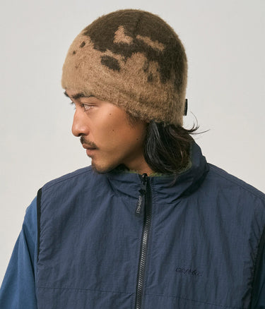 GRAMICCI MOHAIR SPLATTER BEANIE G6FA-039 TAUPE
