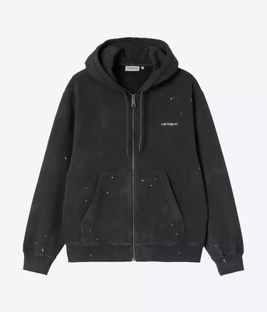 CARHARTT WIP HOODED PAINTER JACKET I036913 BLACK DESTROY WASH SPLATTER