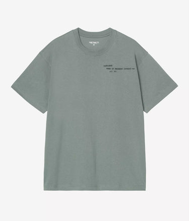 CARHARTT WIP PUNCHED T-SHIRT I036006 VELVET GREEN