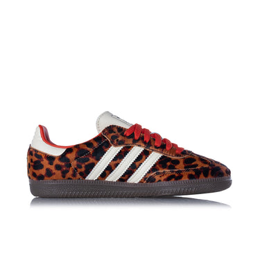 ADIDAS WOMENS SAMBA OG JI2734 DARK BROWN OFF WHITE LEOPARD PRINT