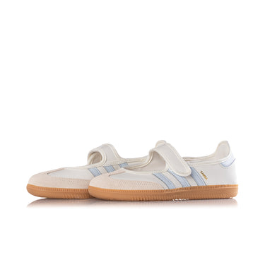 ADIDAS WOMENS SAMBA JANE JR7339 CLOUD WHITE GUM HALO BLUE