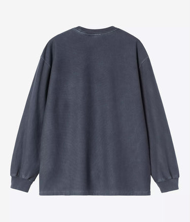 CARHARTT WIP LOOSE POCKET T-SHIRT I036862 DARK NAVY GARMENT DYED LONG SLEEVES
